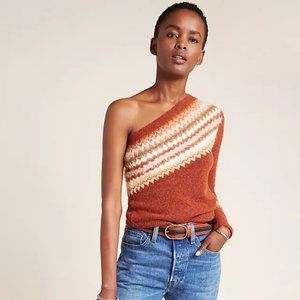 Vittoria One Shoulder Sweater Anthropologie - Size M,  Color Honey